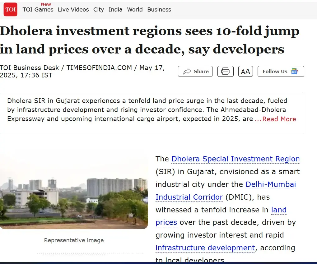 Dholera Land Prices